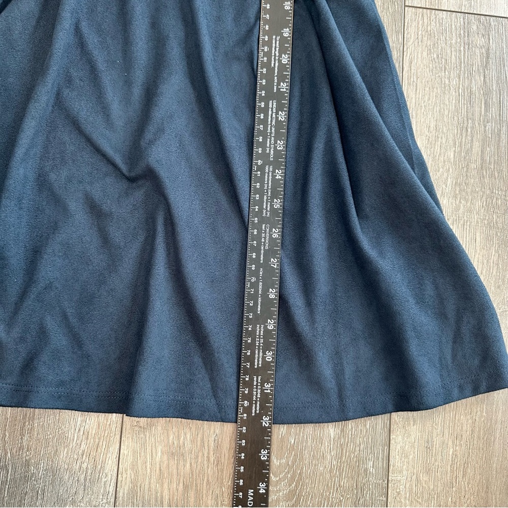 Altar’d State Faux Suede Navy Blue Sleeveless Mini Dress Peep Hole Halter Neck - Picture 10 of 10